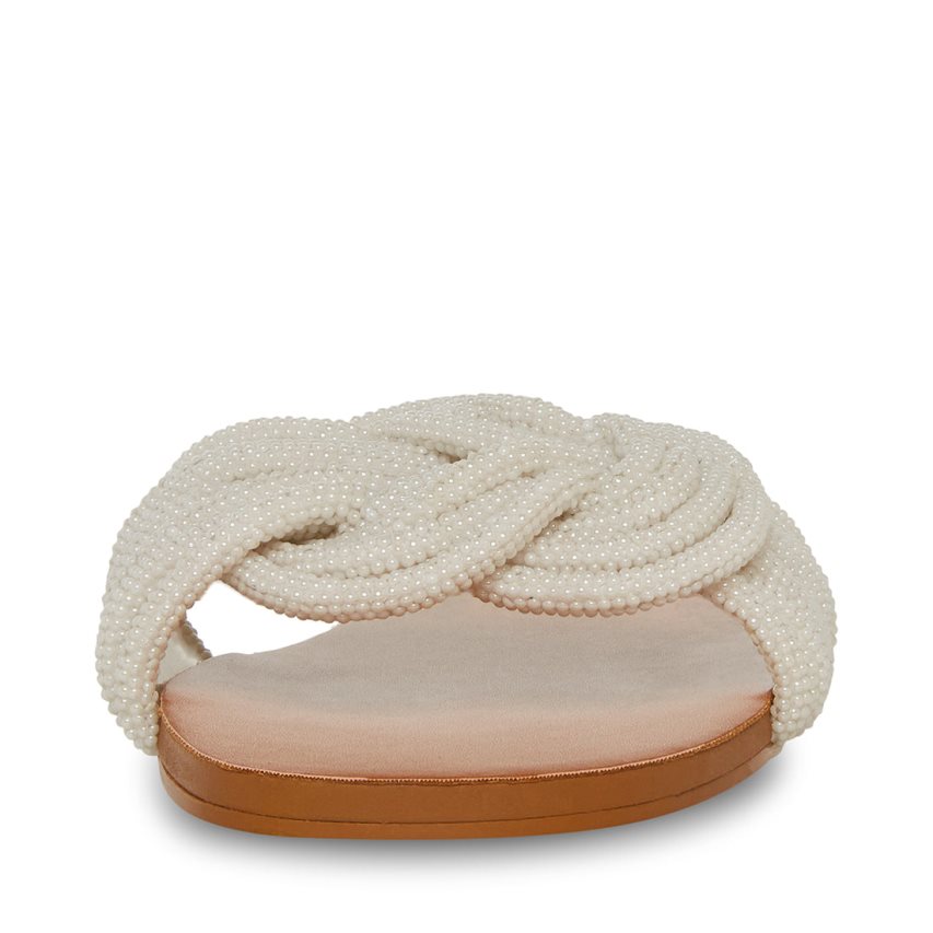 Sandalias Planas Steve Madden Adore Mujer Creme | ES SP0846